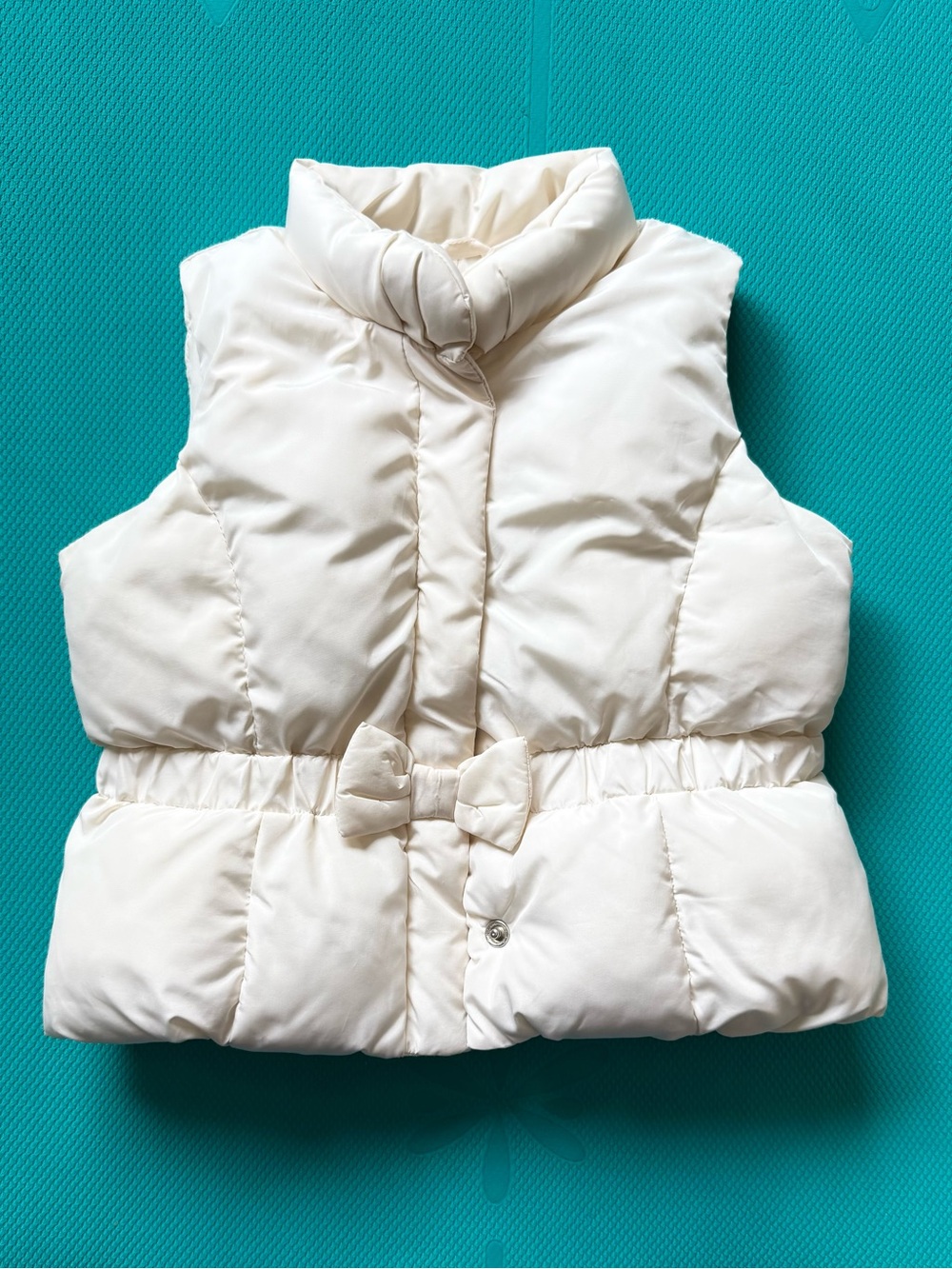 Baby Gap Cream Puffer Vest with Bow 18-24M